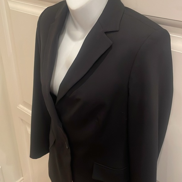 Banana Republic black stetch wool blazer sz 4 - Picture 3 of 7